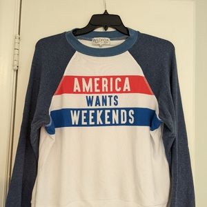 Wildfox America wants weekends sweatshirt